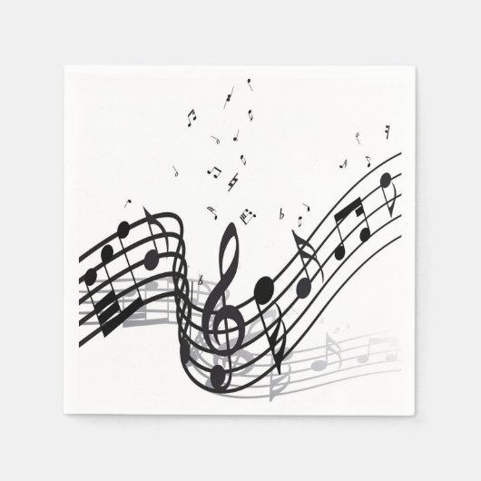 Serviette En Papier Musique (Devant)