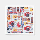 Serviette En Papier Musique Anniversaire Partie Instruments de musique (Devant)