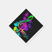 Serviette En Papier Musique Arc-en-ciel à thème Cleble (Coin)