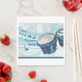 Serviette En Papier Musique Bongo Drum (En situation)