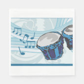 Serviette En Papier Musique Bongo Drum (Devant)