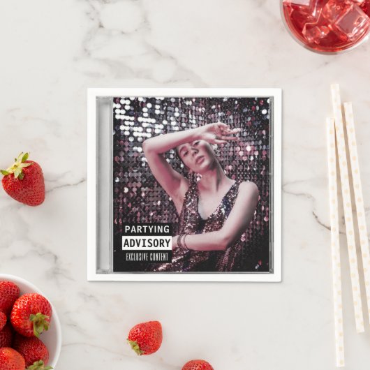 Serviette En Papier Musique CD Coque Album Couverture Anniversaire (En situation)