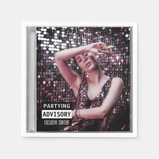 Serviette En Papier Musique CD Coque Album Couverture Anniversaire (Devant)