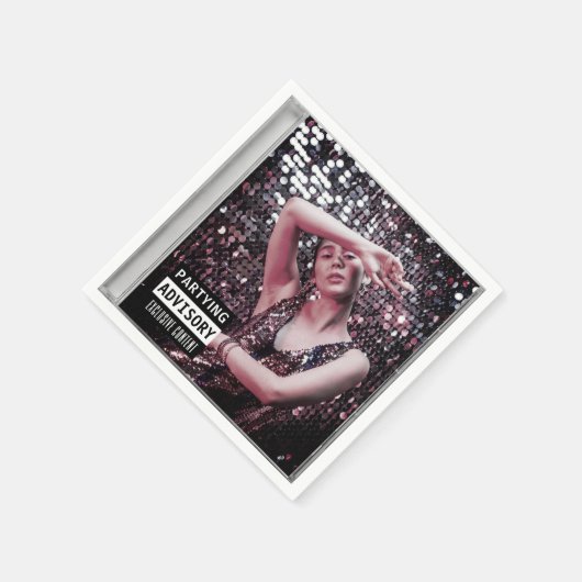 Serviette En Papier Musique CD Coque Album Couverture Anniversaire (Coin)