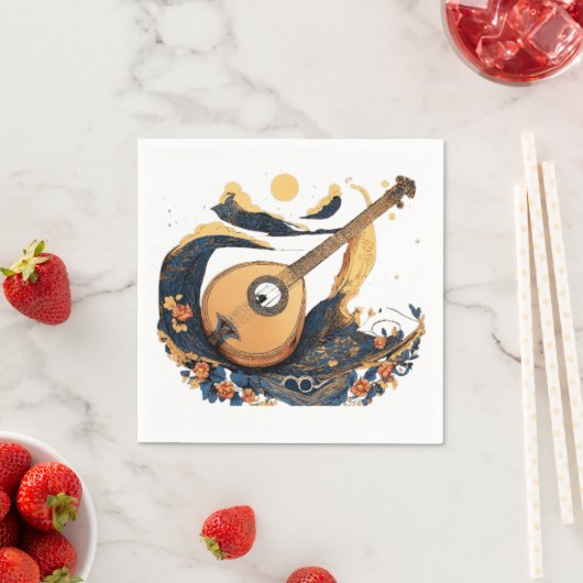 Serviette En Papier Musique cosmique (En situation)