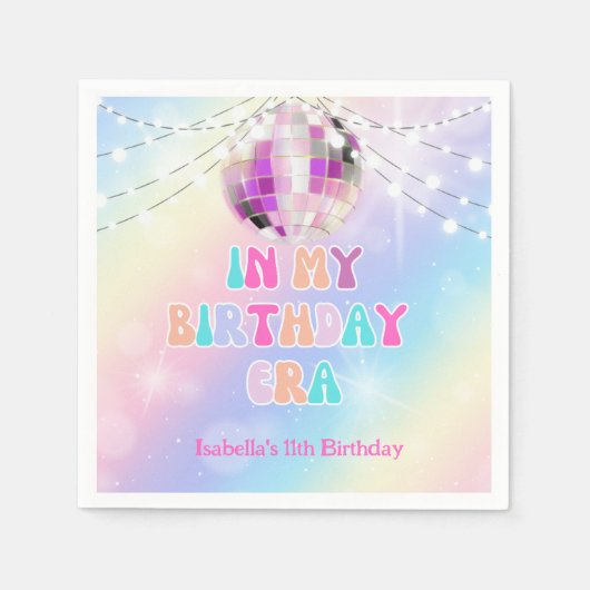 Serviette En Papier Musique Dans Mon Anniversaire Fête Anniversaire Na (Devant)