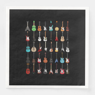 Serviette En Papier Musique guitar