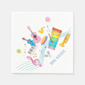 Serviette En Papier musique, instruments de musique tambour enfants ch (Devant)