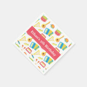 Serviette En Papier Musique Instruments Motif Anniversaire de enfant (Coin)
