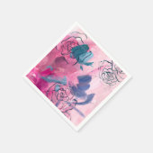 Serviette En Papier Musique intérieure - Croquis floral (Coin)