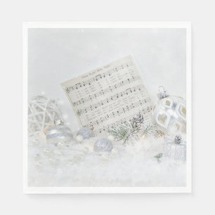 Serviette En Papier Musique Nocturne Silencieuse Avec Ornements