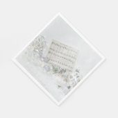 Serviette En Papier Musique Nocturne Silencieuse Avec Ornements (Coin)