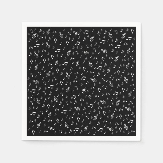 Serviette En Papier musique, note, clef, bande, symbole, brillant, élé (Devant)