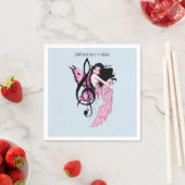 Serviette En Papier Musique Note Papillons Fairy (En situation)