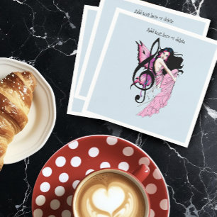 Serviette En Papier Musique Note Papillons Fairy