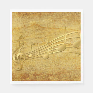 Serviette En Papier Musique Notes Papier Vintage