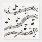 Serviette En Papier Musique sonorités à motifs (Devant)