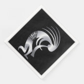 Serviette En Papier Musique Southwestern Silver Kokopelli Napkins (Coin)