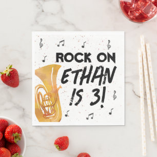 Serviette En Papier Musique Tuba Anniversaire Papier de fête