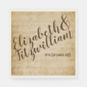 Serviette En Papier Musique vintage Green Napkin (Devant)