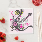 Serviette En Papier Musique violon (En situation)