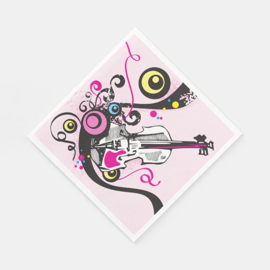 Serviette En Papier Musique violon (Coin)