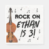 Serviette En Papier Musique violon Anniversaire Papier de fête (Devant)
