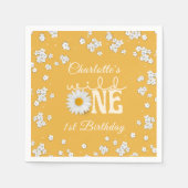 Serviette en papier Mustard Daisy Wild One 1er ann (Devant)