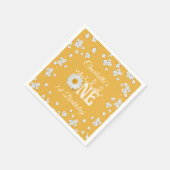 Serviette en papier Mustard Daisy Wild One 1er ann (Coin)