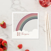 Serviette En Papier Muted Rainbow Baby shower Girl (En situation)