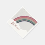 Serviette En Papier Muted Rainbow Baby shower Girl (Coin)