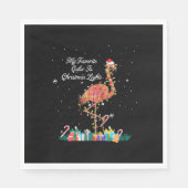 Serviette En Papier My favorite Is Christmas Lights Costume Flamingo (Devant)