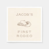 Serviette En Papier My First Rodeo Customizable Neural Party Napkin (Devant)