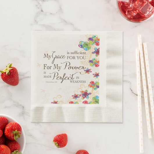 Serviette En Papier My Grace is Sufficient (En situation)
