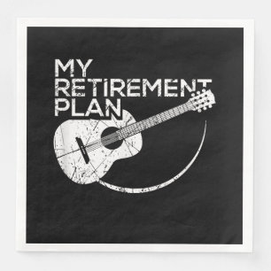 Serviette En Papier My Retirement Plan Guitar Funny Musicians