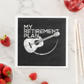 Serviette En Papier My Retirement Plan Guitar Funny Musicians (En situation)