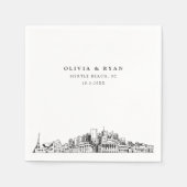 Serviette En Papier Myrtle Beach Mariage Papier Cocktail Napktail (Devant)