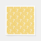 Serviette En Papier Mystère question marque énigme puzzle jaune (Devant)