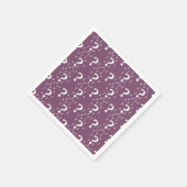 Serviette En Papier Mystère question marque énigme puzzle mauve (Coin)
