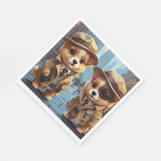 Serviette En Papier Mystery Party Pups (Coin)