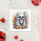 Serviette En Papier Mystic Halloween Ghost Art (En situation)