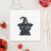 Serviette En Papier Mystic Kitty - Halloween Chat classique T-shirt (En situation)