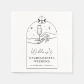 Serviette En Papier Mystic Tarot Card Bachelorette Party (Devant)