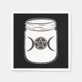 Serviette En Papier Mystical Magic Moons Mason Jar Halloween Party (Devant)