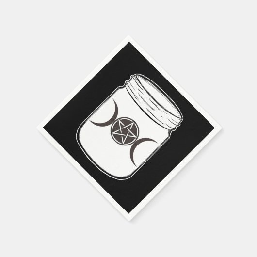 Serviette En Papier Mystical Magic Moons Mason Jar Halloween Party (Coin)