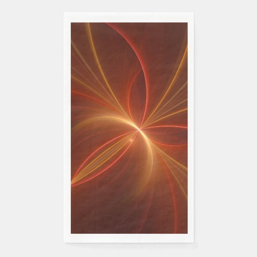 Serviette En Papier Mystique Abstrait Fractal Art Moderne Couleurs cha (Devant)