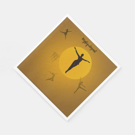 Serviette En Papier Mystique Danse Élégante (Coin)