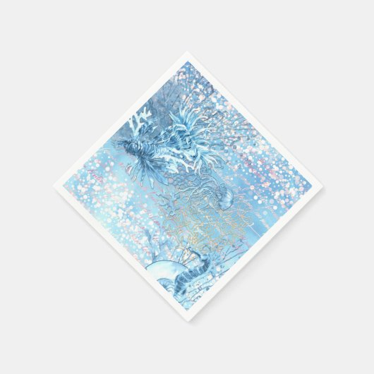 Serviette En Papier Mystique océan rêves hippocampe méduse poisson tur (Coin)