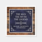 Serviette En Papier Mythe de l'homme rustique Légende 50e anniversaire (Devant)
