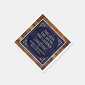 Serviette En Papier Mythe de l'homme rustique Légende 90e anniversaire (Coin)